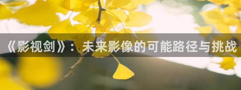 泡泡影视app下载安卓下载：《影视剑》：未来影像的可能路径与挑战